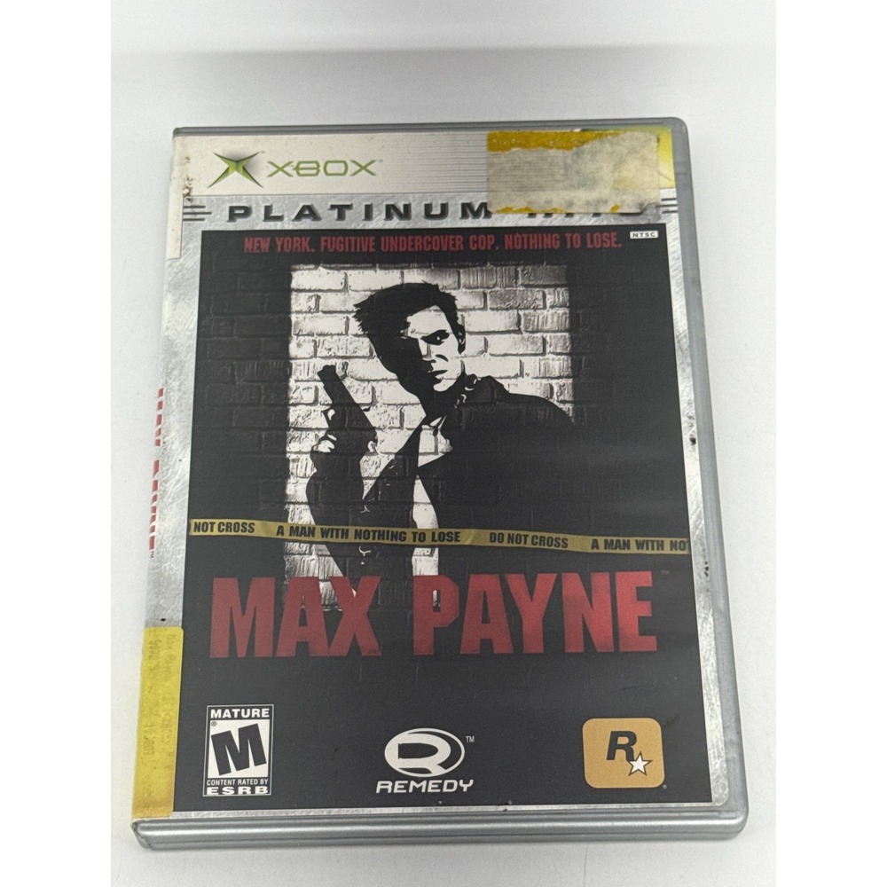 Microsoft Max Payne Xbox Video Game Platinum Hits Black Label Complete CIB